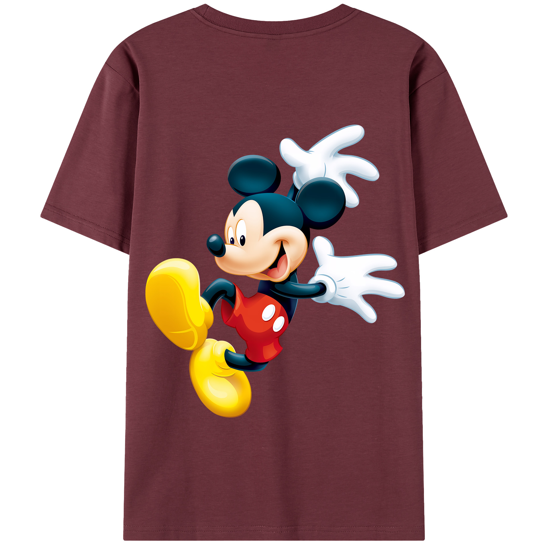 （画像用） ミッキーマウス Mickey Mouse 綿100％半袖Tシャツ（背面プリント）